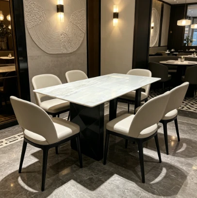 Brazil Blue Crystal Marble Polished Dining Table 1800*900 mm price