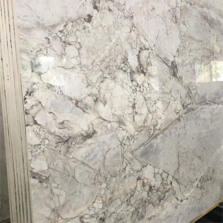 Super White Marble Slab close up